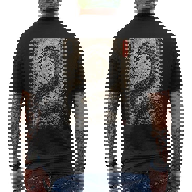 Vintage Distressed Year Of The Snake 2025 Chinese New Year Men's T-shirt Back Print