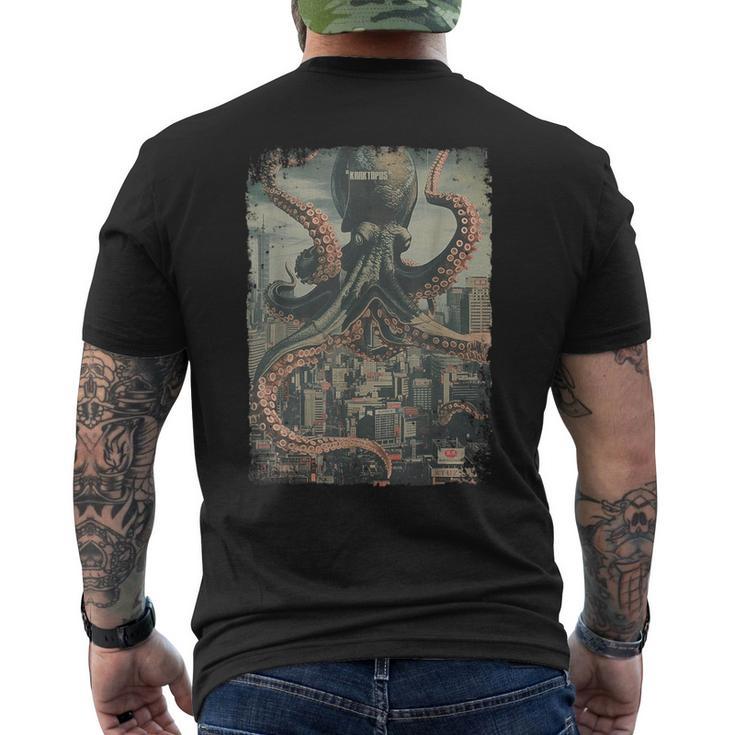 Vintage Octopus Monster Horror Poster Octopus T-Shirt mit Rückendruck