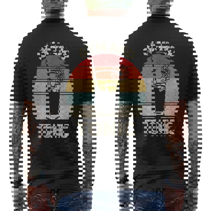 Vintage Retro Gym And Tonic Fitness Lovers Men's T-shirt Back