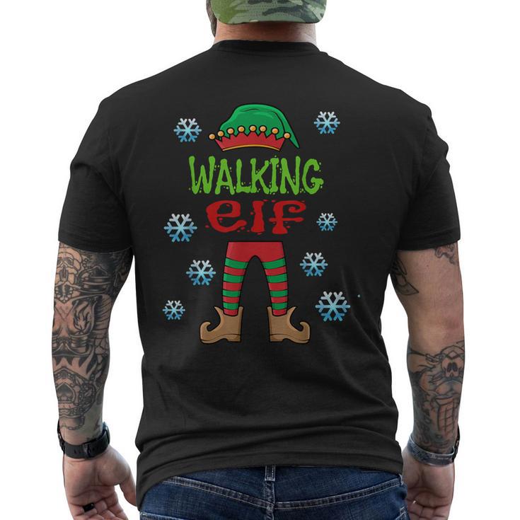 Walkers Lazy Christmas Costume Walking Elf Men's Back Print T-Shirt