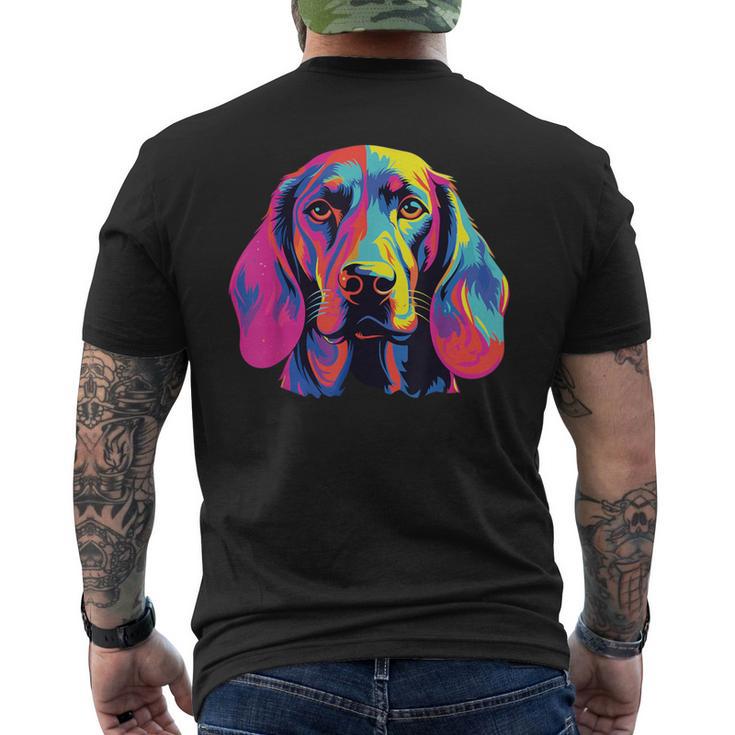 Watercolour Colourful Bavarian Mountain Sweat Dog T-Shirt mit Rückendruck