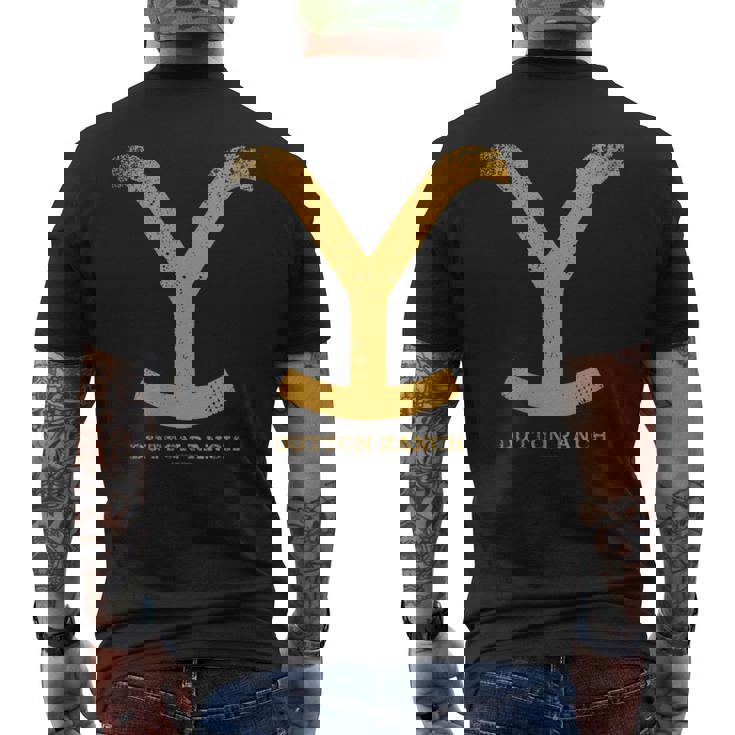 Yellowstone Dutton Ranch Gold Y Logo S T-Shirt mit Rückendruck