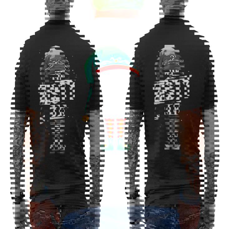 Zesty Elf Christmas Group Xmas Pajama Party Men's Back Print T-Shirt