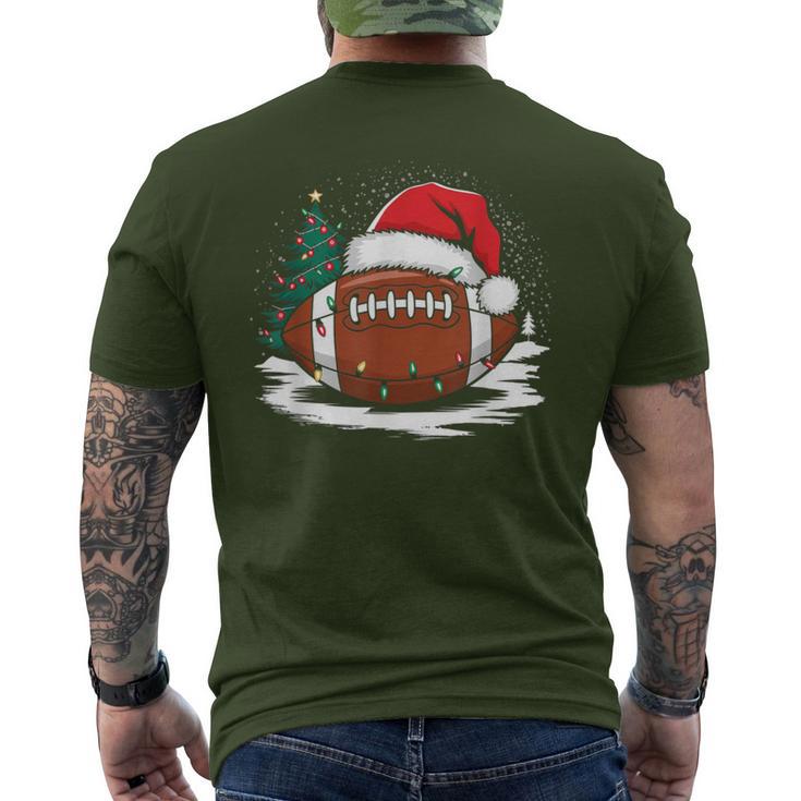 American Football Christmas T-Shirt mit Rückendruck