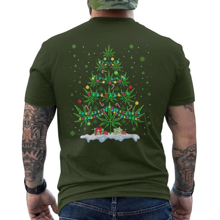 Cannabis Christmas Tree Marijuana T-Shirt mit Rückendruck