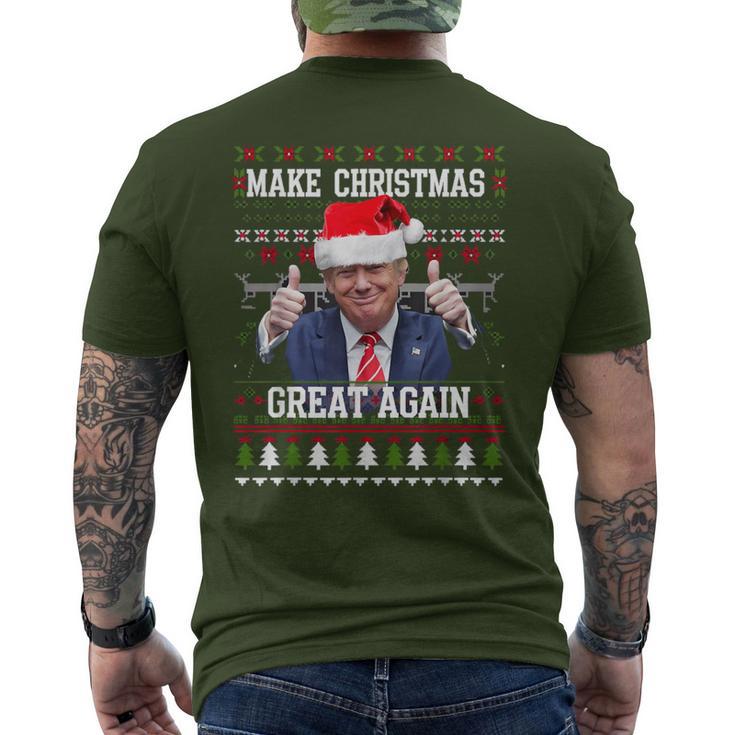 Make Christmas Great Again Trump Holiday T-Shirt mit Rückendruck