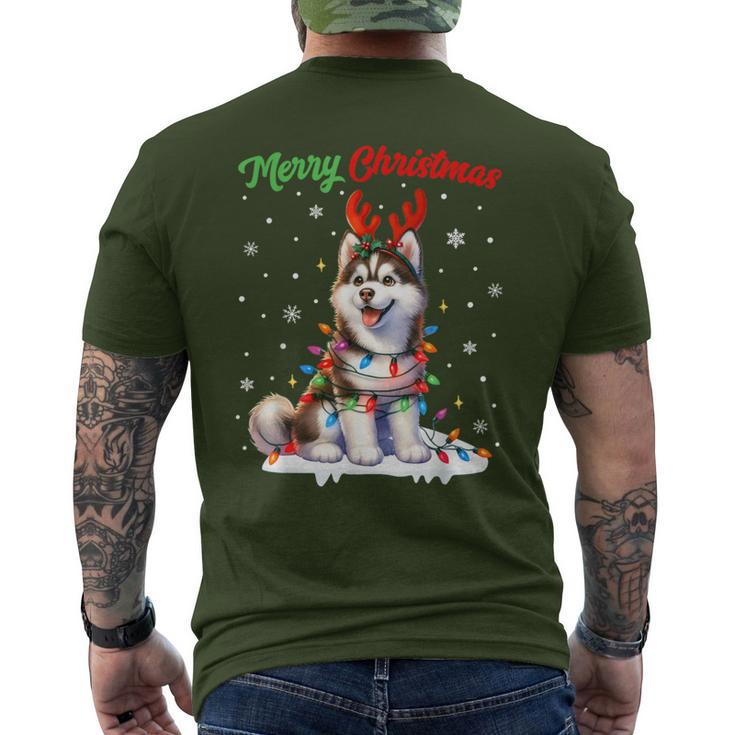 Christmas Outfit Christmas Jumper Husky Dog Christmas T-Shirt mit Rückendruck