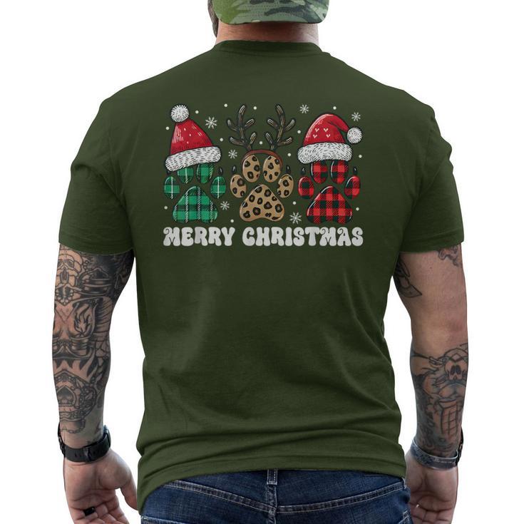 Christmas Outfit Christmas Party Outfit Cat Dog Paw T-Shirt mit Rückendruck