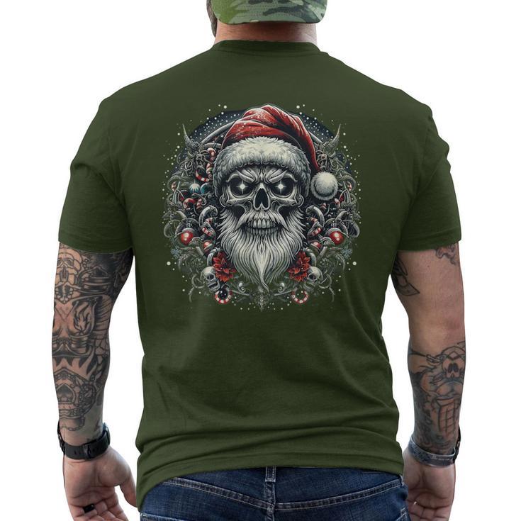 Christmas Skull Christmas Death Heavy Xmas T-Shirt mit Rückendruck