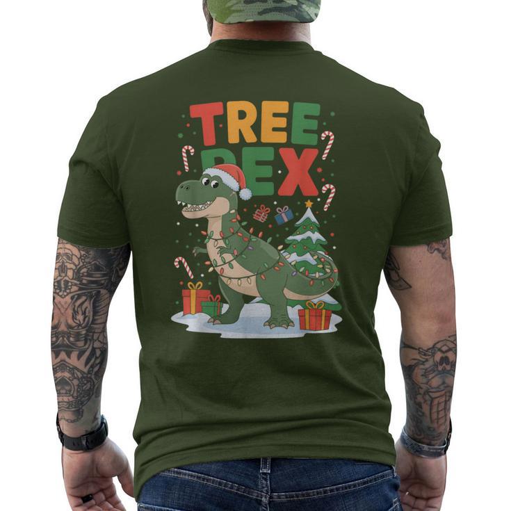 Dinosaur Christmas Jumper Xmas Tree Rex Pyjama T-Shirt mit Rückendruck