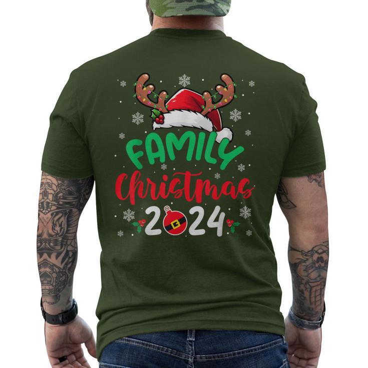 Family Christmas 2024 Santa Reindeer Matching Family Group T-Shirt mit Rückendruck