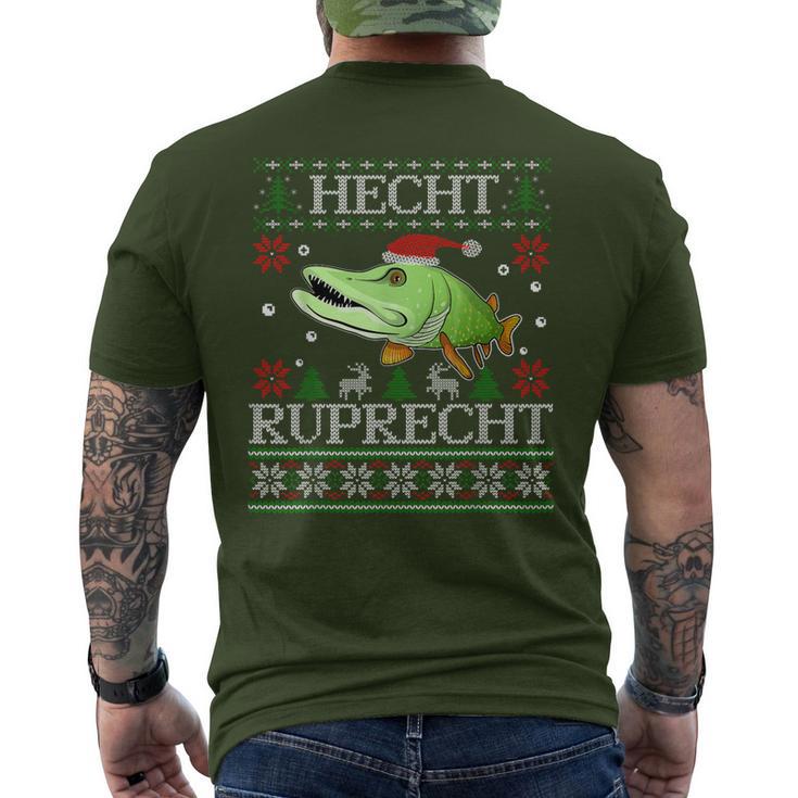 Fishing Christmas Fishing Pike Ruprecht T-Shirt mit Rückendruck