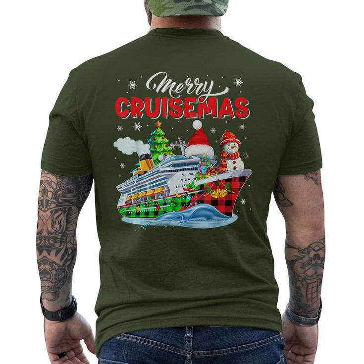 Merry Christmas Cruise Santa Cruise Ships Xmas Symbols Lover T-Shirt mit Rückendruck