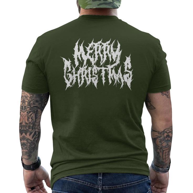 Merry Christmas Death Metal Metal Goth Xmas T-Shirt mit Rückendruck