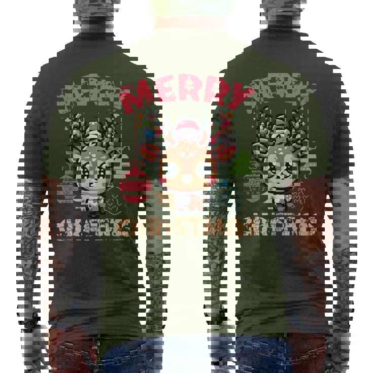 Christmas Camiseta Hombre Navidad Merry Christmas Lindo Reno De