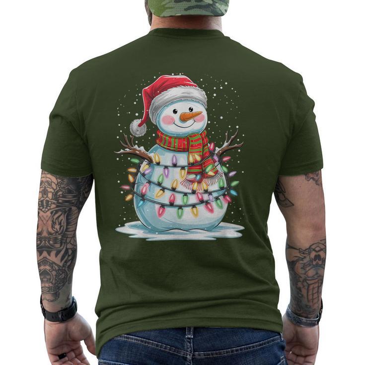 Merry Christmas Snowman Christmas Winter Xmas Eve T-Shirt mit Rückendruck