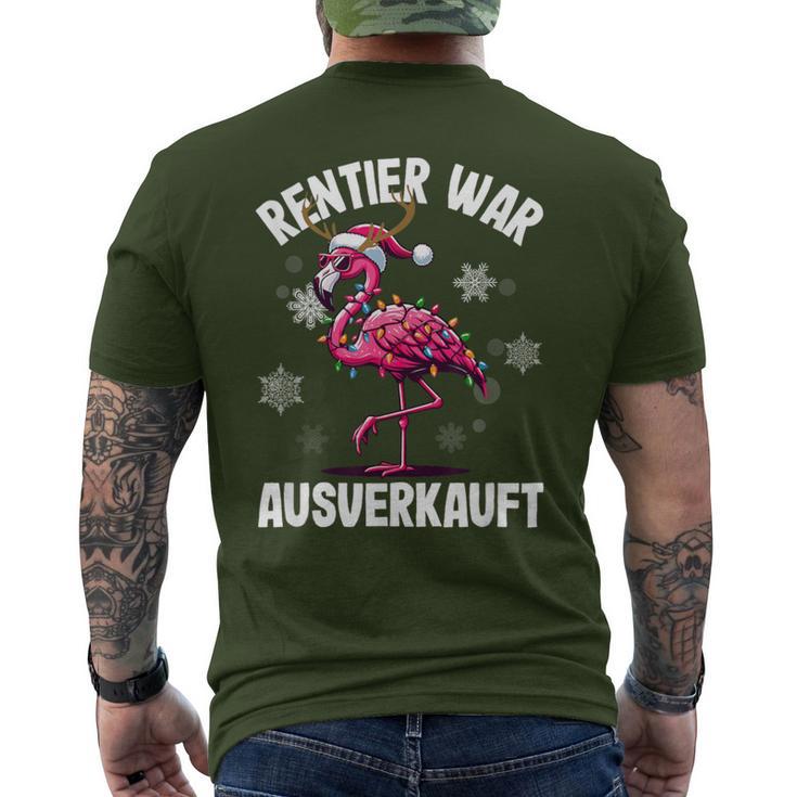 Moose Saying Reindeer Was Out Sold Christmas T-Shirt mit Rückendruck