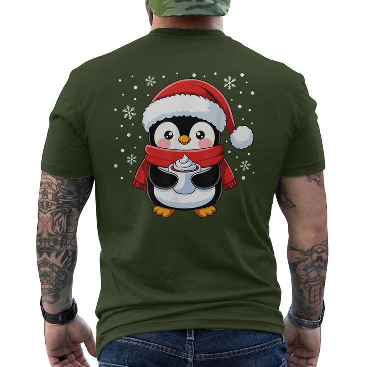 Penguin Christmas Santa Claus Cute Penguin Love T-Shirt mit Rückendruck