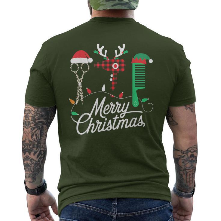 Salon Tools For Festive Christmas Hairdresser Merry Christmas T-Shirt mit Rückendruck