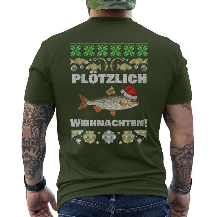 Suötzlich Christmas Fishing Plötz Red Eye Fish T-Shirt mit Rückendruck