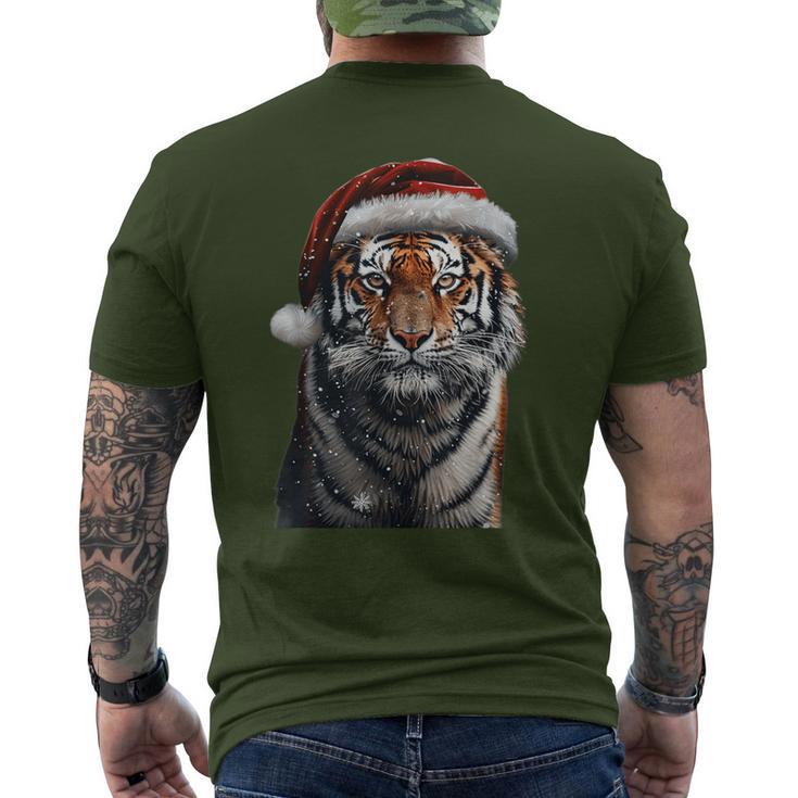 Tiger Christmas T-Shirt mit Rückendruck