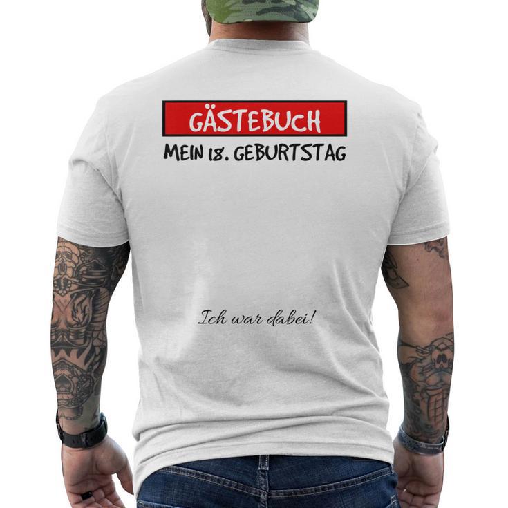 18Th Birthday Party Guest Book Idea 18 Years T-Shirt mit Rückendruck