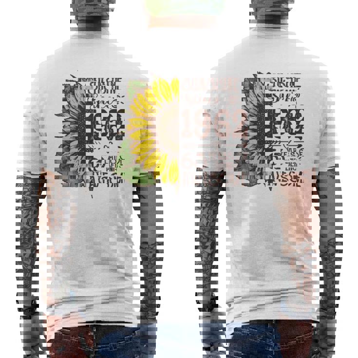 1962 Sunflower Sunshine 2025 Men's T-shirt Back Print
