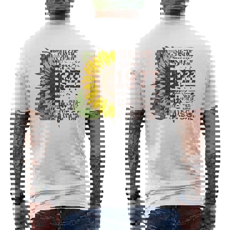 1977 Sunflower Sunshine 2025 Men's T-shirt Back Print