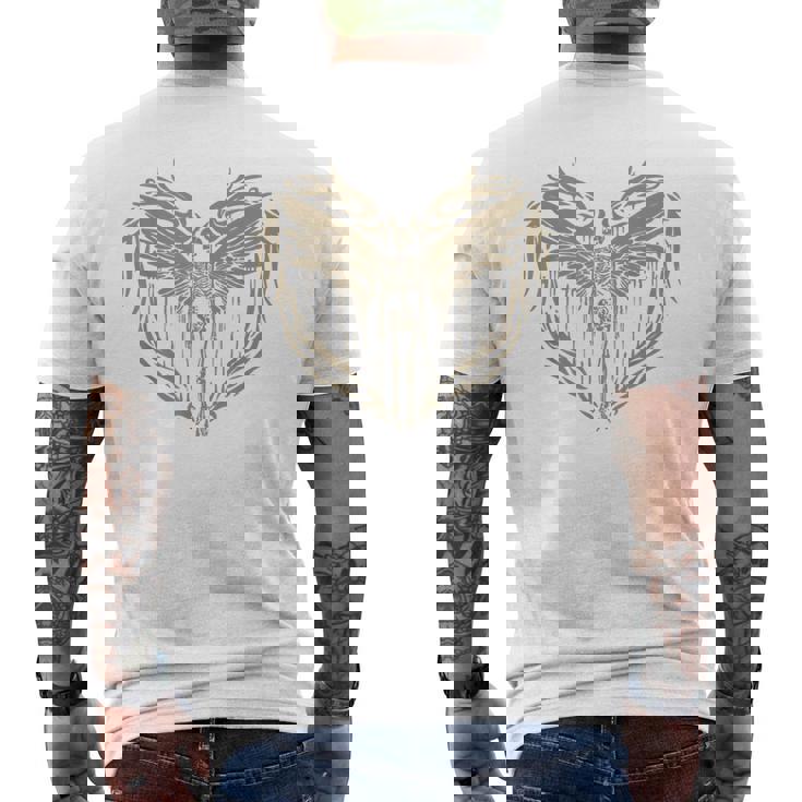 Aesthetic Fairy Wings Skeleton Alt Grunge Camiseta Hombre Estampado Espalda