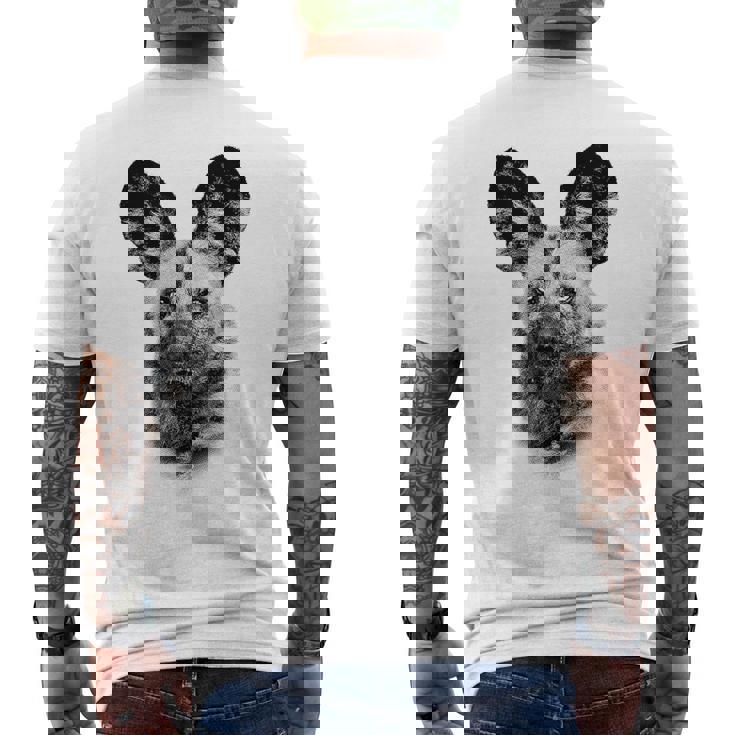 African Painted Dog Close-Up For Wild Dog Fans Men's Back Print T-Shirt