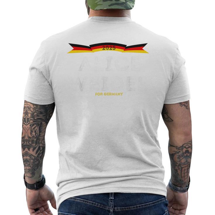 Alice Weidel Chancellor Team 2025 Alice Weidel Germany Blue T-Shirt mit Rückendruck