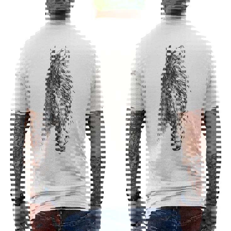 Amantes Del Caballointage Equitación Amantes Camiseta Hombre Estampado Espalda