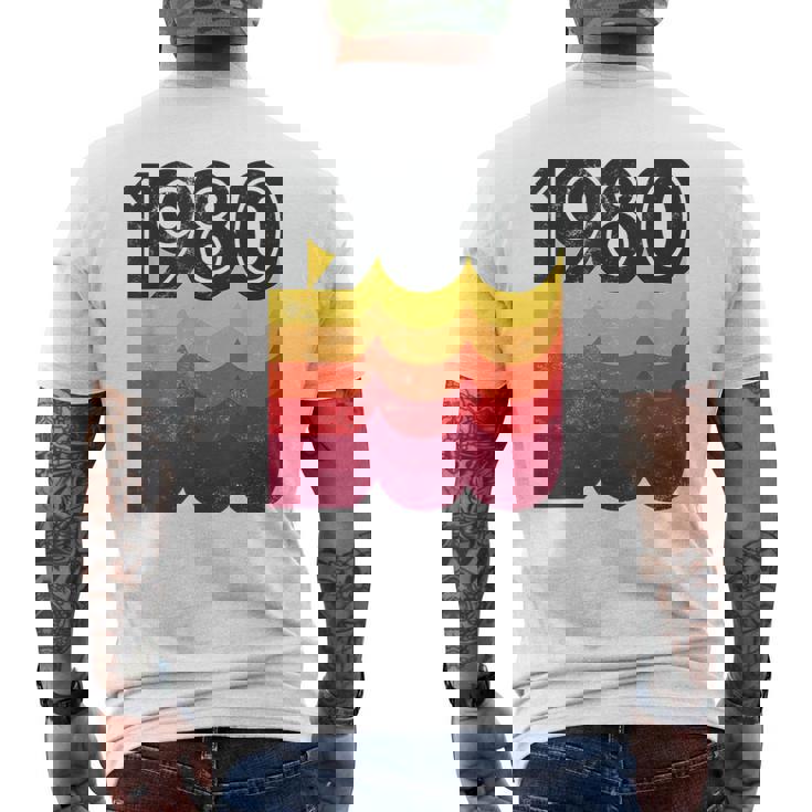Años 80 Estilo Retro Cumpleañosintage 1980 Camiseta Hombre Estampado Espalda
