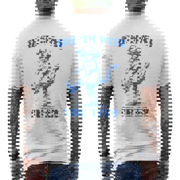 Autism Rizz Em Cat Rizz Em With The Tism Men's T-shirt Back Print