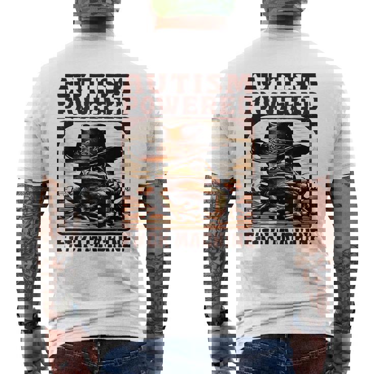 Autism Powered FCk Machine Meme Frog Cowboy Autistic Men's T-shirt Back Print