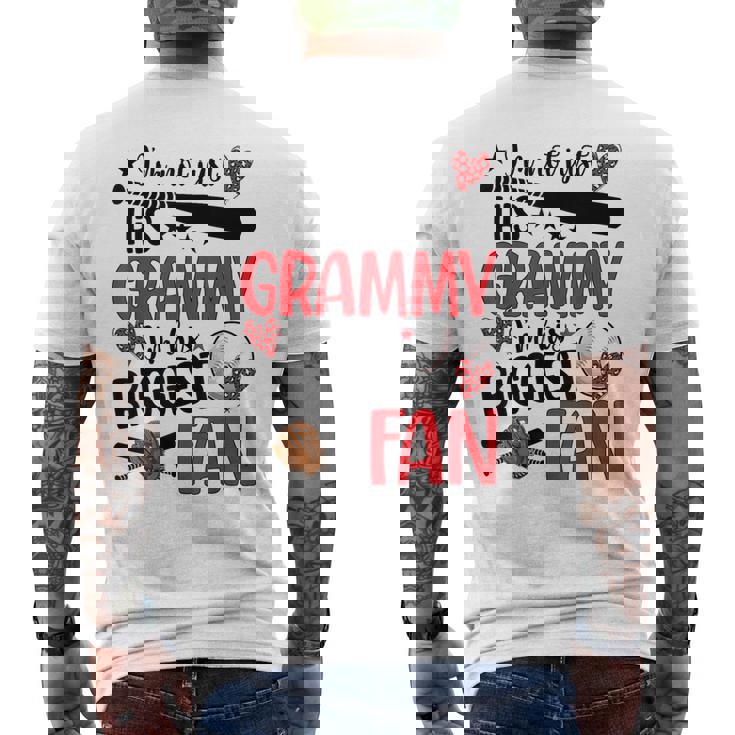 His Biggest Fan Baseball Grammy Of A Baseball Player Grammy Men's T-shirt Back Print