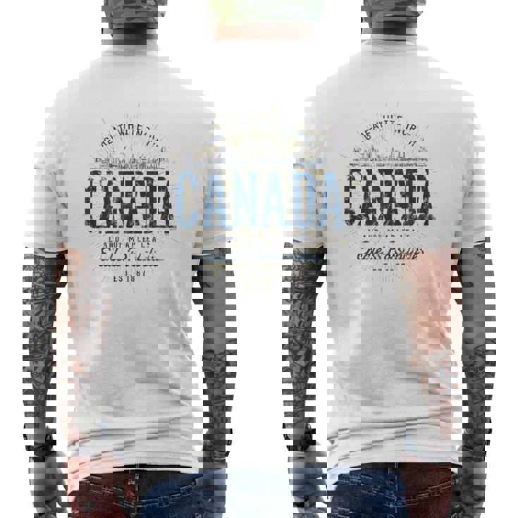 Canadá Estilo Retrointage Canada Camiseta Hombre Estampado Espalda