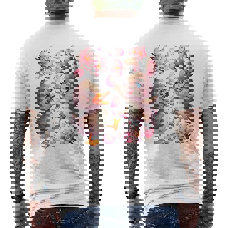 Canard Et Lapin Fleur De Cerisier Fleur Sakura T-shirt imprimé au dos
