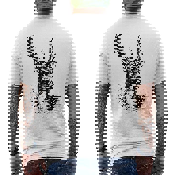 Chasseur Daim Cerf Motiv Chasse Chasseur T-shirt imprimé au dos