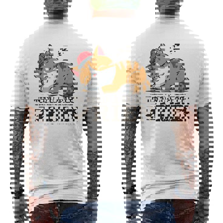 Chat Humour Travail À Faire Rien Idée Sommeil Flemme T-shirt imprimé au dos
