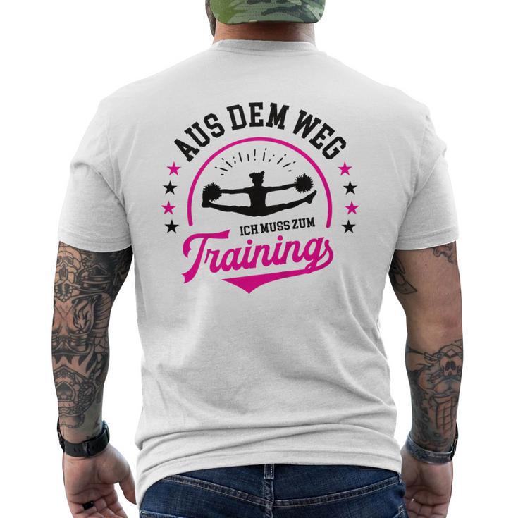 Cheerleading Cheerdance Aus Dem Weg Ich Muss Zum Training German T-Shirt mit Rückendruck