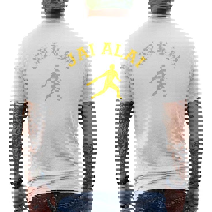 Clásico Estilo Universitario Jai Alai Sport Camiseta Hombre Estampado Espalda