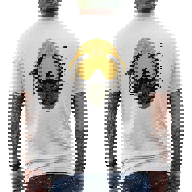 Commercial Divers Helmet Men's Back Print T-Shirt