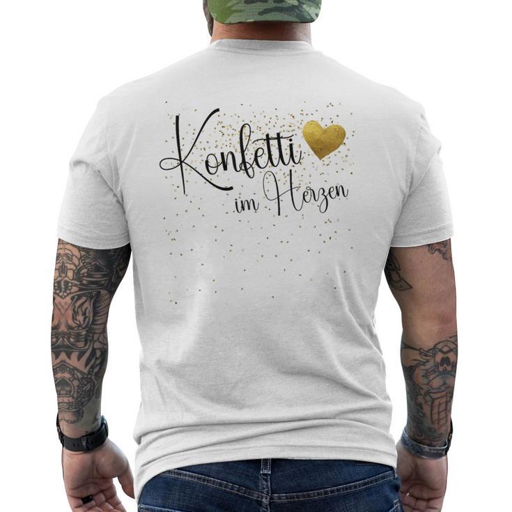 Confetti In Heart Fancy Dress Confetti Carnival Outfit T-Shirt mit Rückendruck