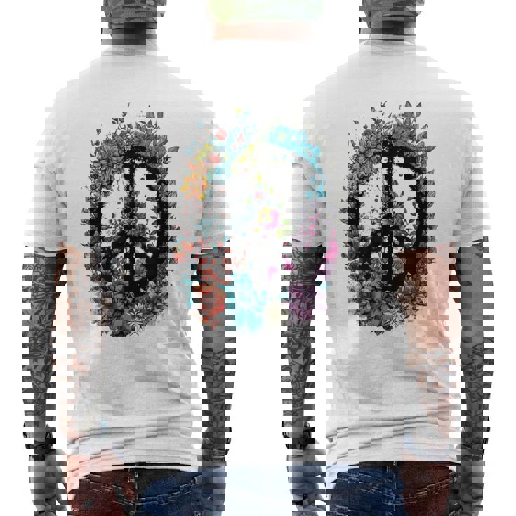 Cravate De Costume Hippie Avec Symbole De La Paix Des Années 60 Et 70 T-shirt imprimé au dos