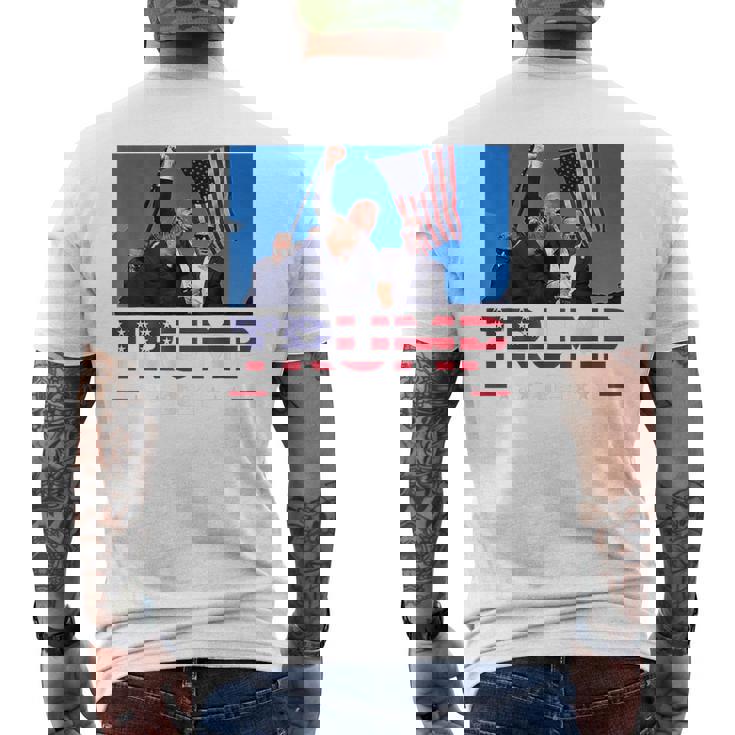 Donald Trump 2024 Sobrevivió A Disparo En Mitin Electoral Camiseta Hombre Estampado Espalda