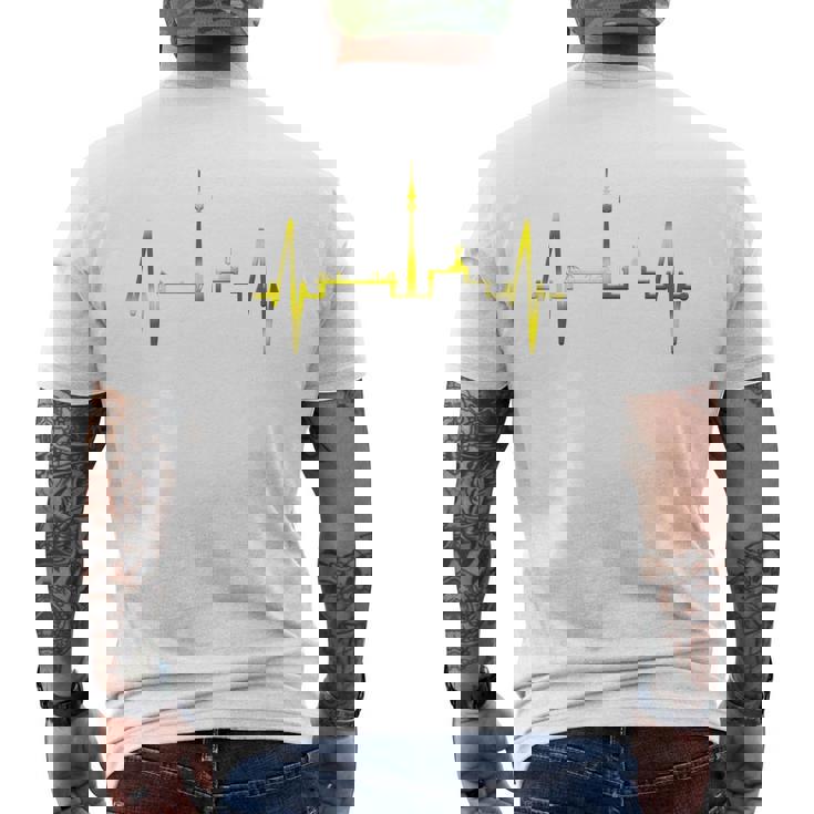 Dortmund Herzschlag Skyline Puls Ruhrpott Stadion Dortmund T-Shirt mit Rückendruck