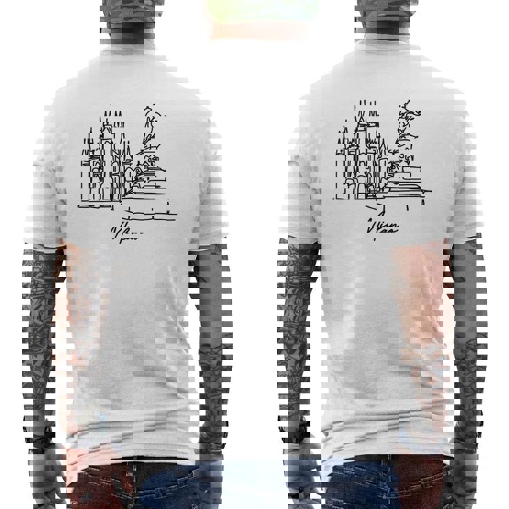 Duomo Di Milano Italia Milán Italiaiajesacaciones Souvenir Camiseta Hombre Estampado Espalda