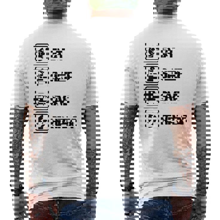 Eat Sleep Save Repeat Ambulancia Conductor Primeros Auxilios Rescate Regalo Camiseta Hombre Estampado Espalda