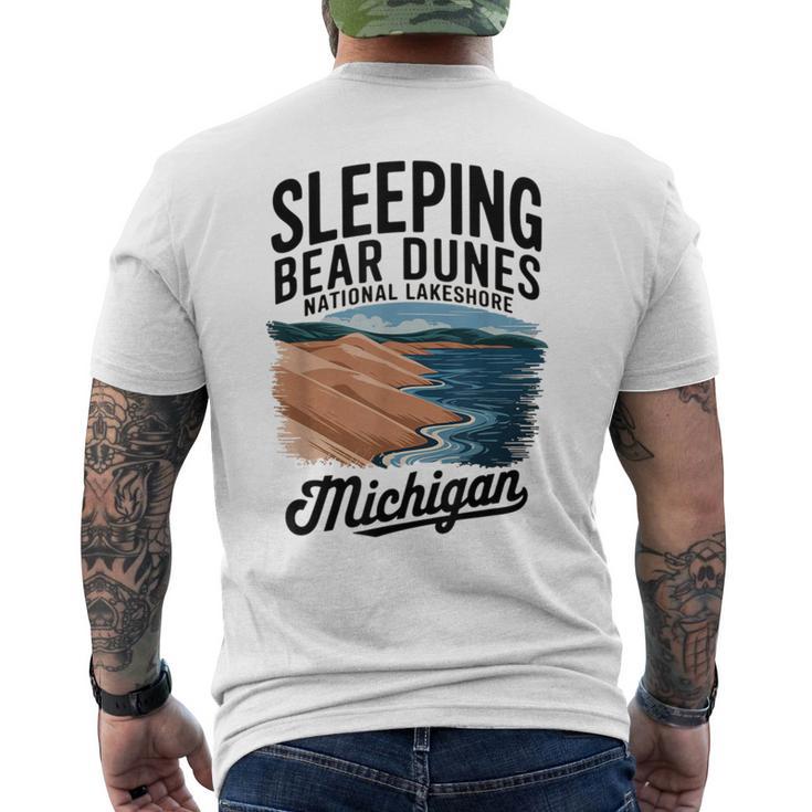 Explore Michigan's Iconic Sleeping Bear Dunes Men's Back Print TShirt